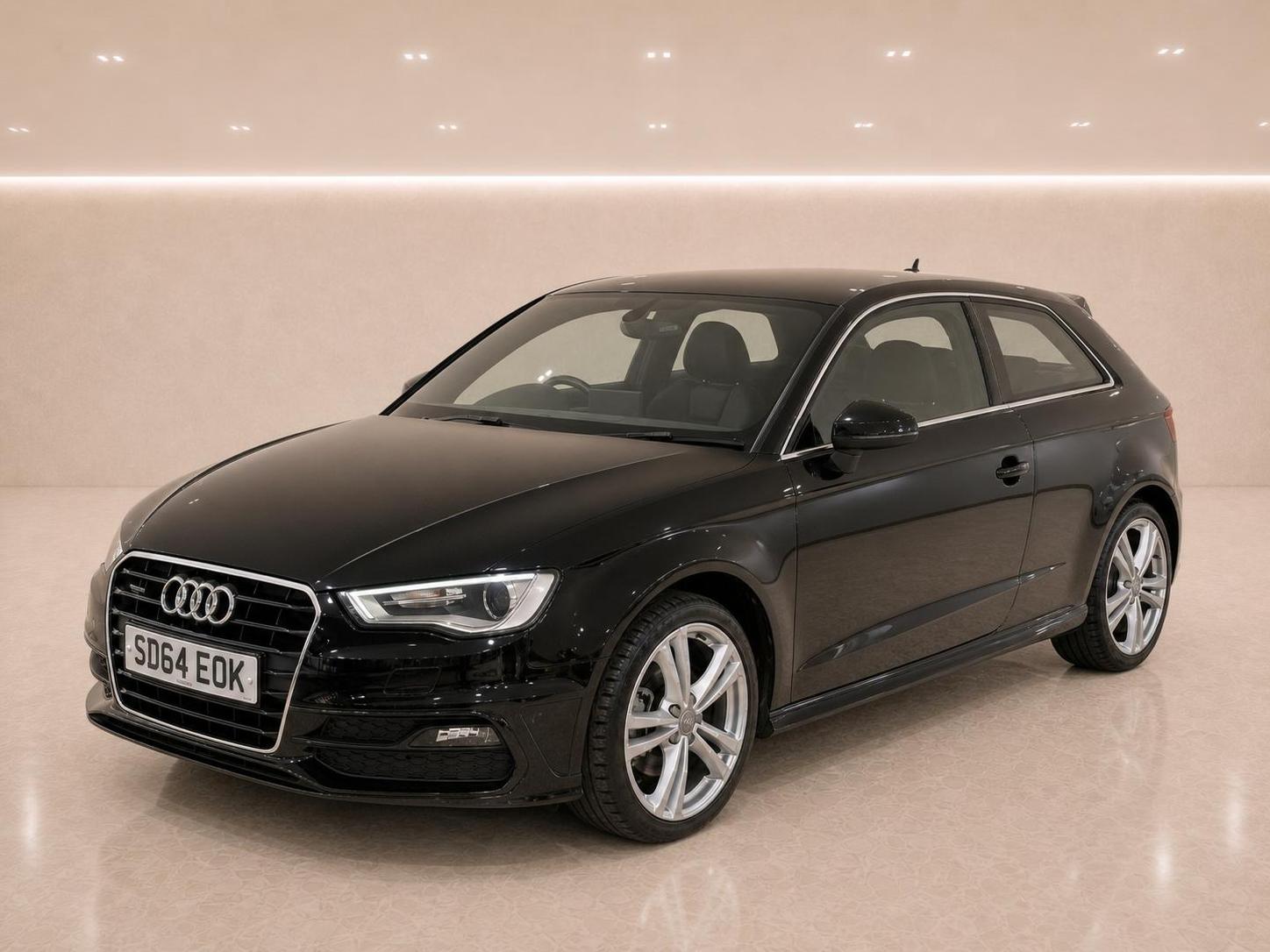 Audi A3 presented in its assigned premium showroom