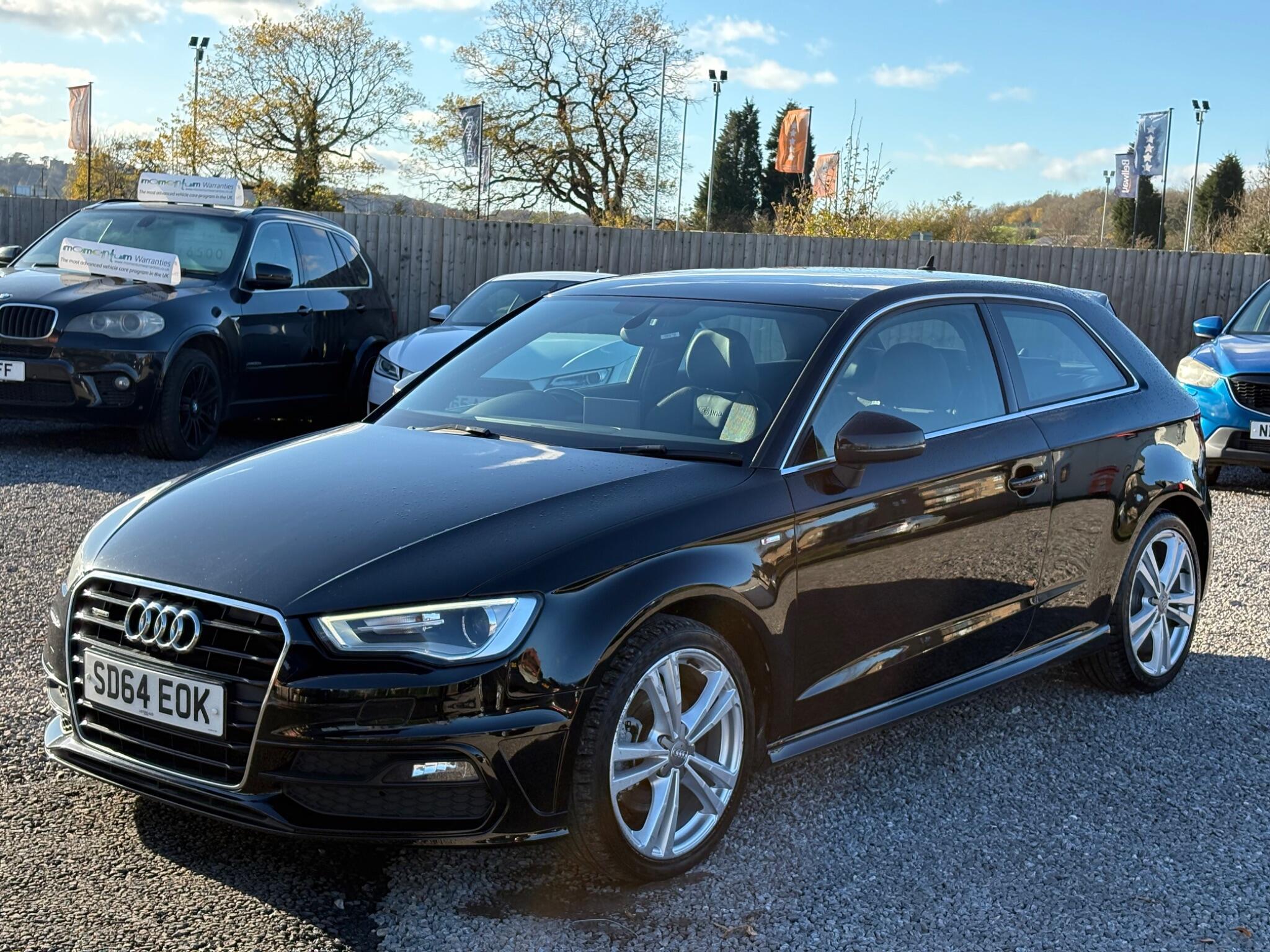 Audi A3 original photo on a crowded forecourt