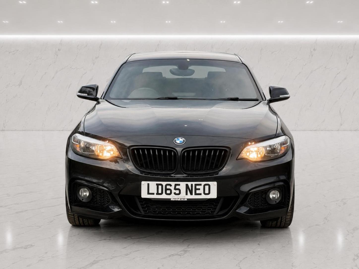 BMW 2 Series M Sport front view presented in its assigned premium showroom